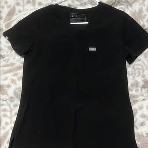 FIGS Women's Black Scrub Top